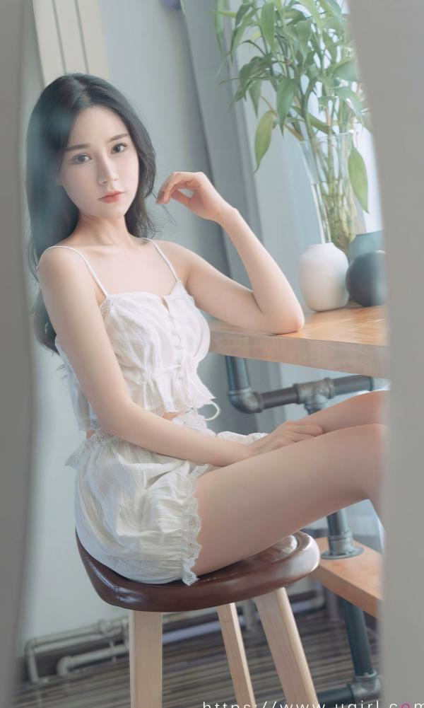 茯苓   尤果圈-茯苓《春心》私房写真，清纯少女居家风格，轻柔蕾丝家居服清新治愈，温柔慵懒尽显第5张图片