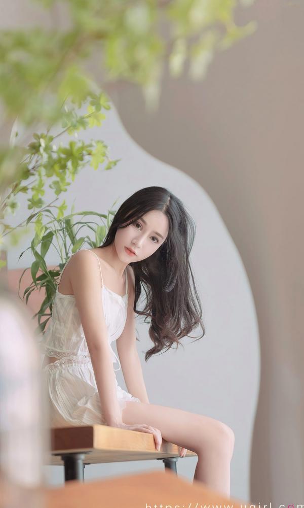 茯苓   尤果圈-茯苓《春心》私房写真，清纯少女居家风格，轻柔蕾丝家居服清新治愈，温柔慵懒尽显第12张图片