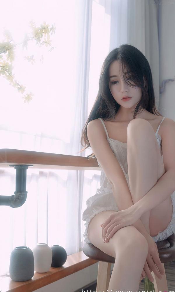 茯苓   尤果圈-茯苓《春心》私房写真，清纯少女居家风格，轻柔蕾丝家居服清新治愈，温柔慵懒尽显第15张图片