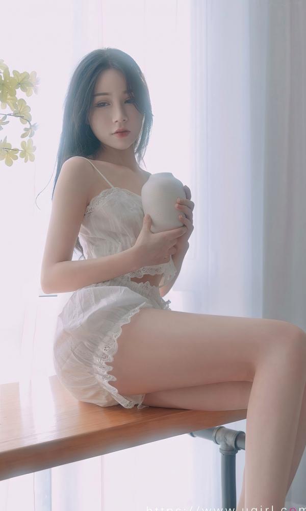 茯苓   尤果圈-茯苓《春心》私房写真，清纯少女居家风格，轻柔蕾丝家居服清新治愈，温柔慵懒尽显第22张图片