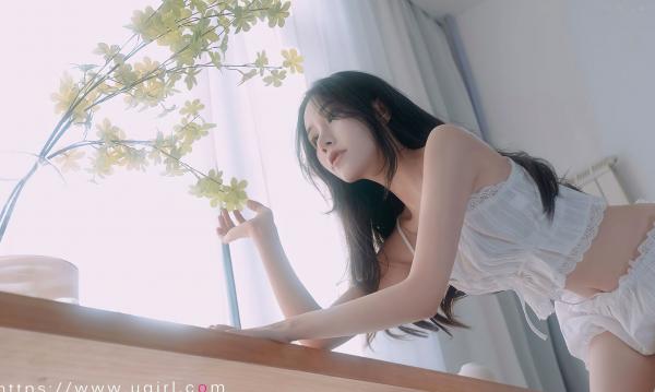 茯苓   尤果圈-茯苓《春心》私房写真，清纯少女居家风格，轻柔蕾丝家居服清新治愈，温柔慵懒尽显第32张图片