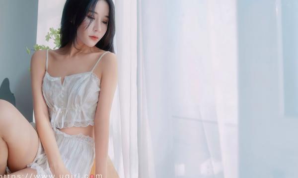 茯苓   尤果圈-茯苓《春心》私房写真，清纯少女居家风格，轻柔蕾丝家居服清新治愈，温柔慵懒尽显第33张图片