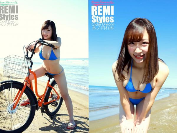 木ノ内れみ   木ノ内れみ - REMI Styles Cider Dream，清纯甜美私房与户外白色泳衣写真，尽显居家慵懒与活力少女风，治愈系女神美图第7张图片