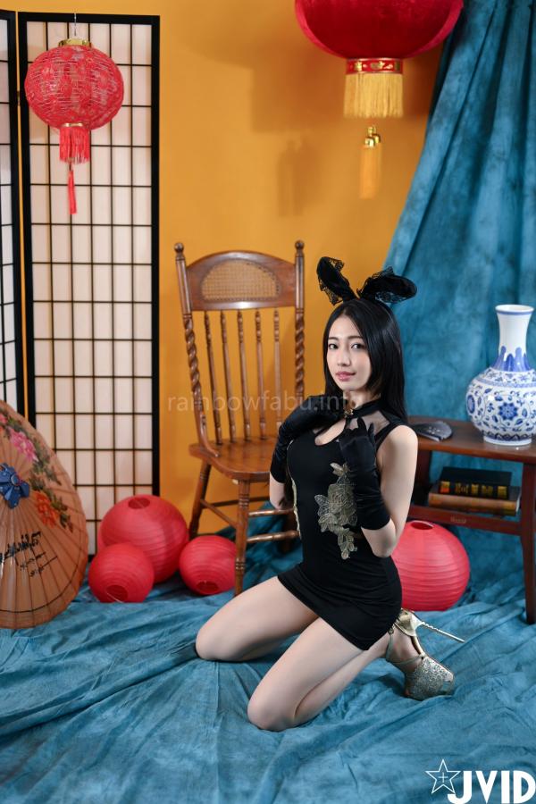 夏暮光 Sun咩咩  JVID-夏暮光-超正古装剧女主角-中国风与兔女郎混搭-极致性感私房艺术写真第22张图片