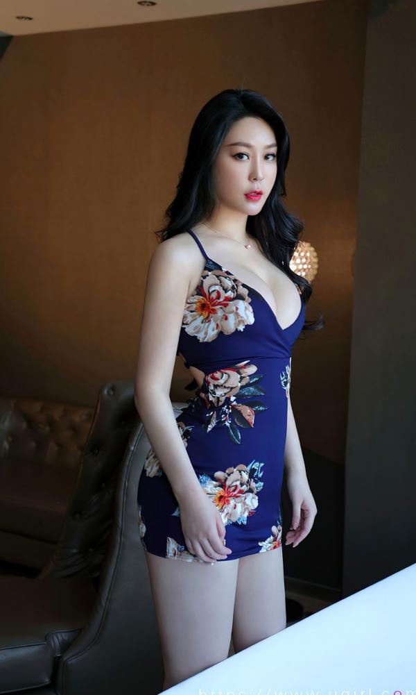 刘瑾希   UGirlsApp尤果圈爱尤物-2808-刘瑾希《如果你来的话》：精美印花连体衣，室内性感私房写真，气质女神冷艳迷人第9张图片