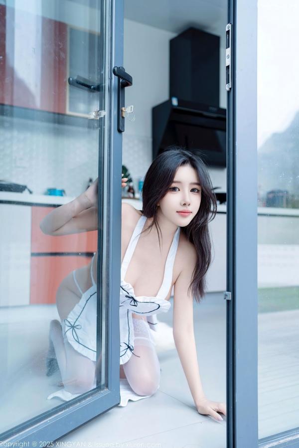 袁圆   XingYan星颜社-310-袁圆-极致诱惑人妻厨娘角色扮演，白色围裙白丝高跟，大胆私房大尺度视觉盛宴-2025.02.19第52张图片
