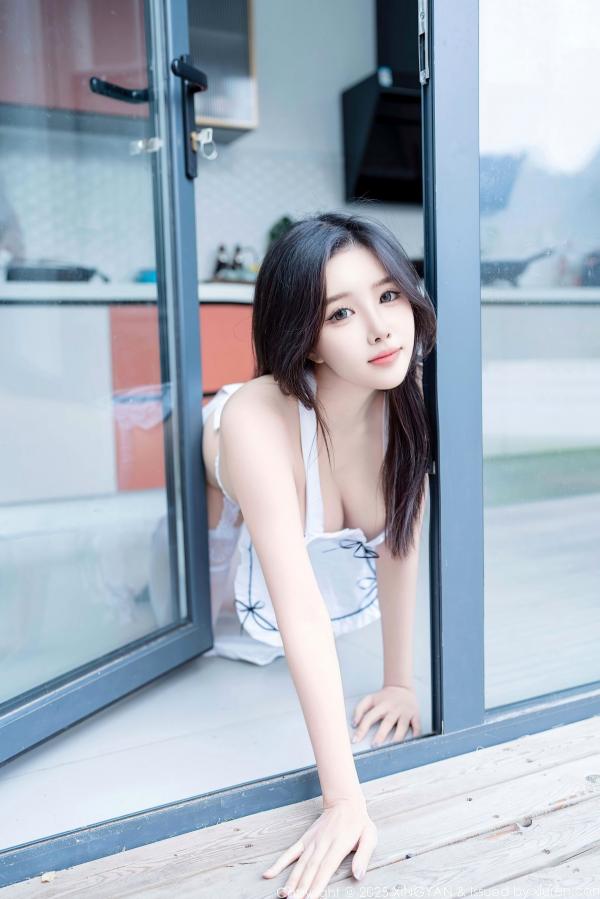 袁圆   XingYan星颜社-310-袁圆-极致诱惑人妻厨娘角色扮演，白色围裙白丝高跟，大胆私房大尺度视觉盛宴-2025.02.19第55张图片