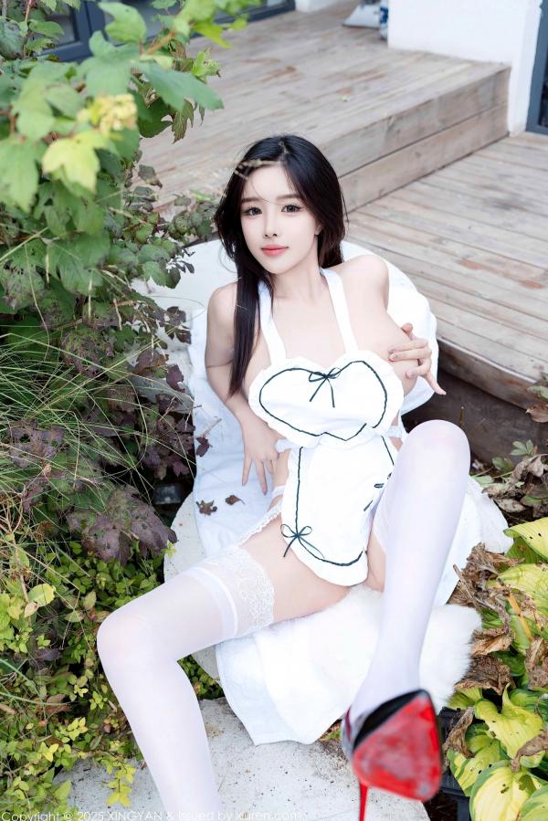 袁圆   XingYan星颜社-310-袁圆-极致诱惑人妻厨娘角色扮演，白色围裙白丝高跟，大胆私房大尺度视觉盛宴-2025.02.19第56张图片