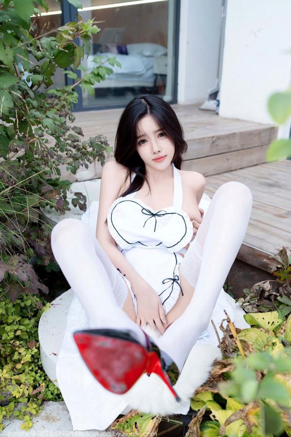 袁圆   XingYan星颜社-310-袁圆-极致诱惑人妻厨娘角色扮演，白色围裙白丝高跟，大胆私房大尺度视觉盛宴-2025.02.19第58张图片