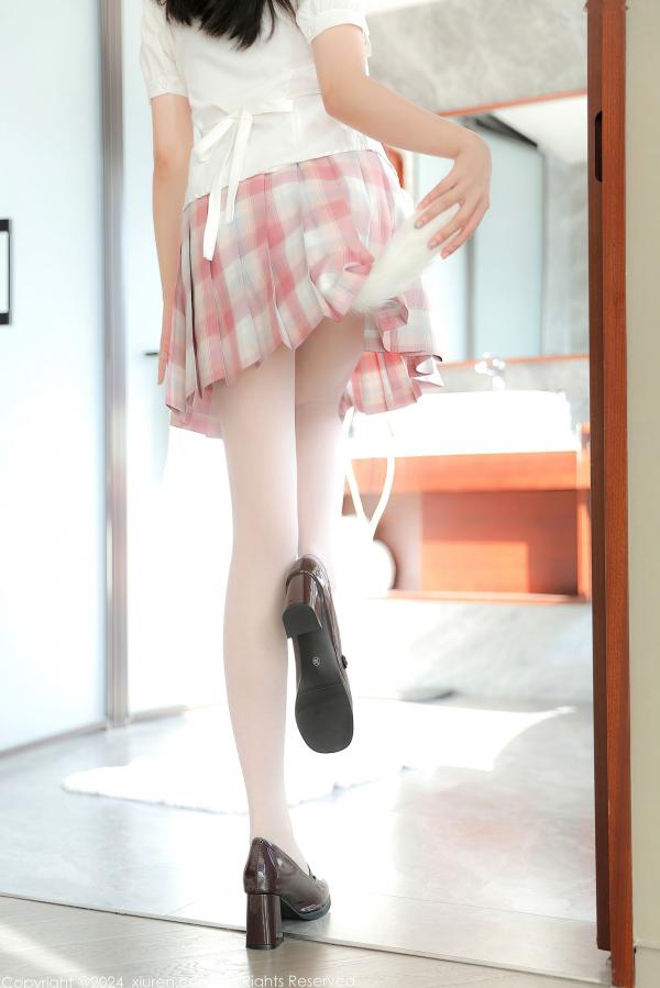 袁圆   XiuRen秀人网-9277-袁圆-jk萝莉制服白衬衫猫耳爆乳-2024.10.12第25张图片