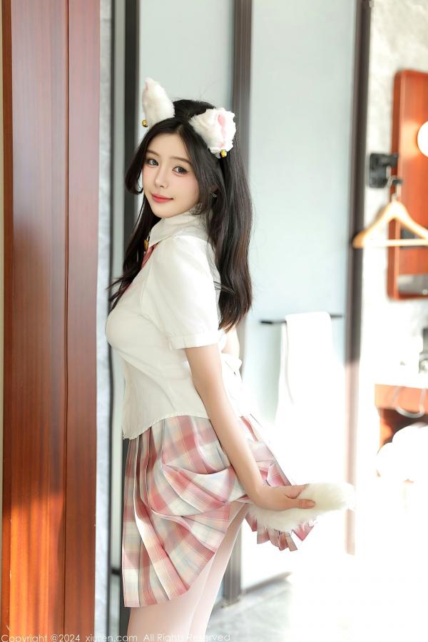 袁圆   XiuRen秀人网-9277-袁圆-jk萝莉制服白衬衫猫耳爆乳-2024.10.12第26张图片