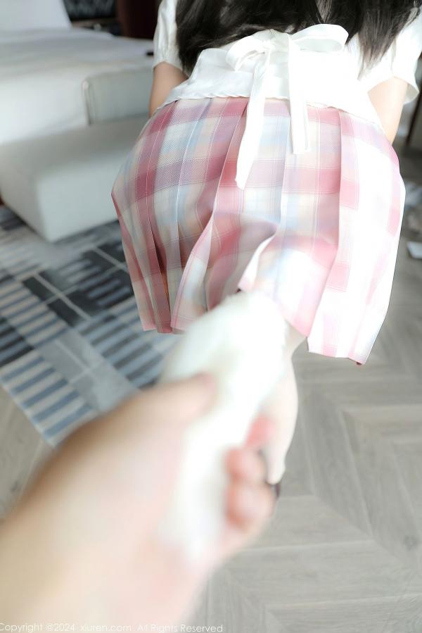 袁圆   XiuRen秀人网-9277-袁圆-jk萝莉制服白衬衫猫耳爆乳-2024.10.12第31张图片