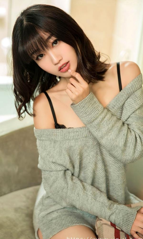 小文   UGirls尤果圈爱尤物-2741-小文《365天的陪伴》：慵懒针织衫私房秀，居家风蕾丝诱惑，展现绝美身材与纯欲气质第6张图片