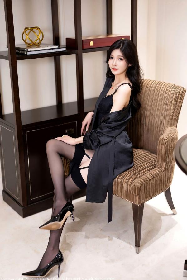 程程程   XiaoYu语画界-1166-程程程--红色长裙黑色情趣内衣黑丝-2023.12.18第33张图片