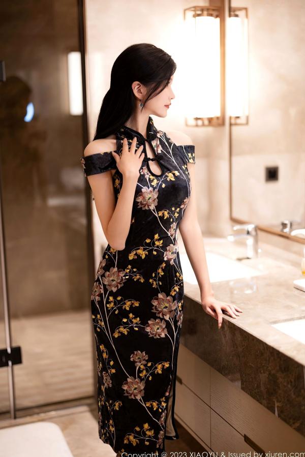 程程程   语画界-程程程-制服诱惑系列，白衬衫警察装扮搭配黑丝高跟，性感御女写真第2张图片