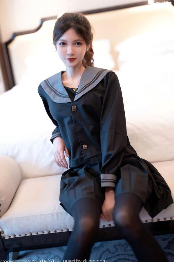 程程程   XiaoYu语画界-591-程程程-私房室内学院制服诱惑与黑丝内衣大尺度写真第8张图片