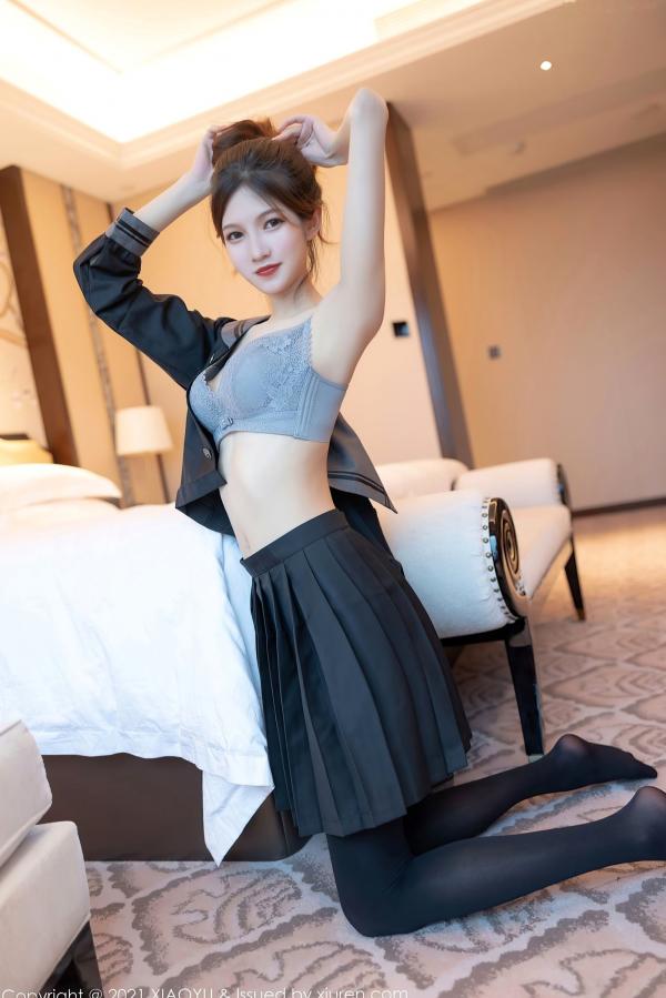 程程程   XiaoYu语画界-591-程程程-私房室内学院制服诱惑与黑丝内衣大尺度写真第41张图片