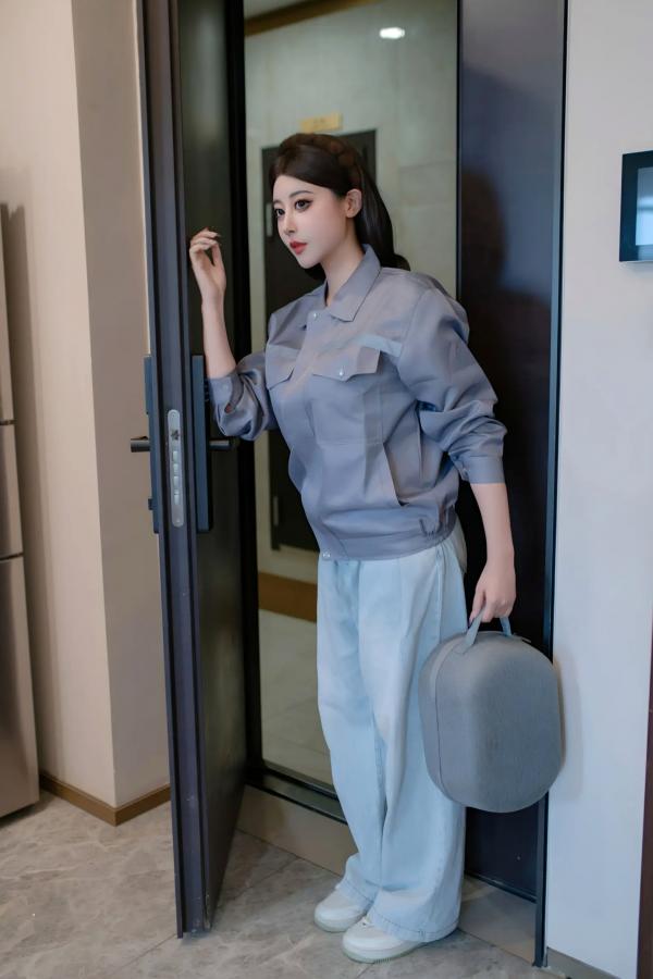 奈汐酱nice 奈汐酱  奈汐酱nice 维羞工居家洗衣房情景私房照，性感黑色内衣搭配红边吊带丝袜，演绎撩人绝美曲线，大尺度写真诱惑来袭第2张图片
