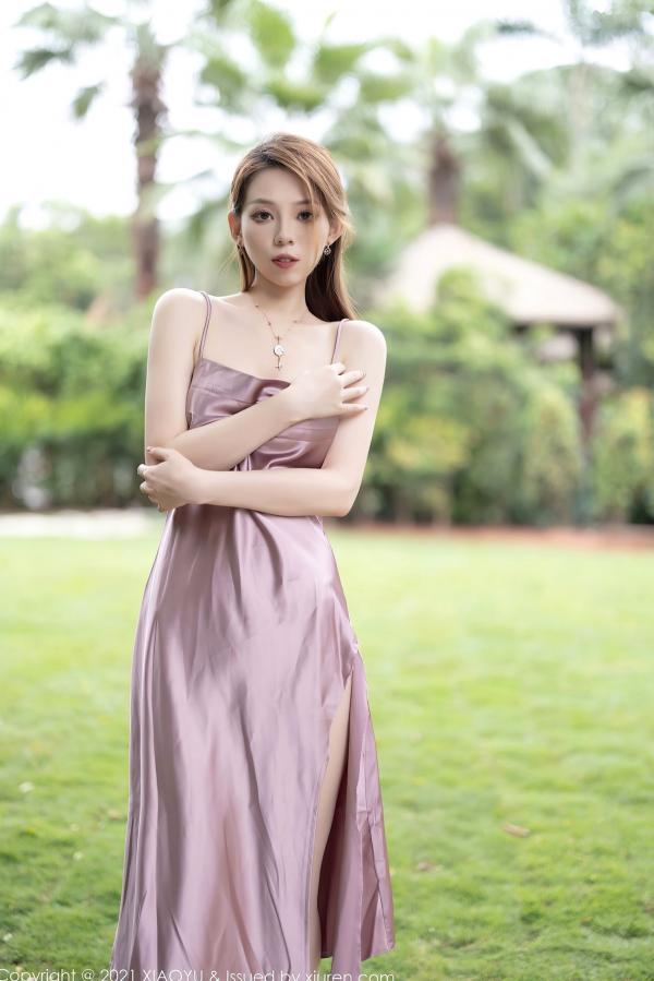 言沫   XiaoYu语画界-571-言沫-华清池典雅吊带裙丁字裤-2021.07.15第5张图片
