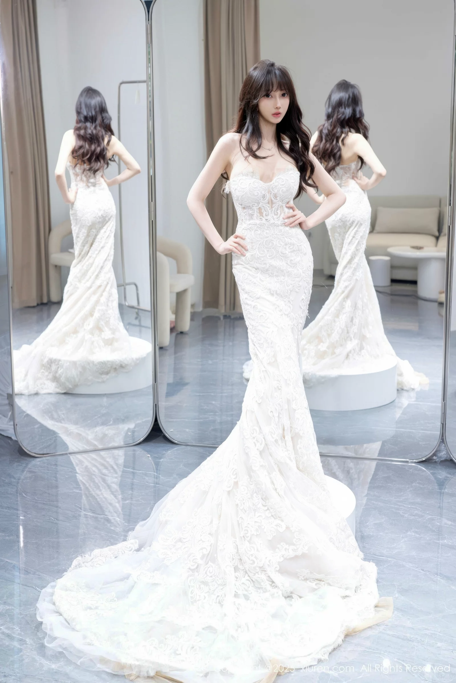 玥儿玥  [XiuRen]高清写真图 2025.08.18 No.10663 玥儿玥er 白色婚纱第12张图片