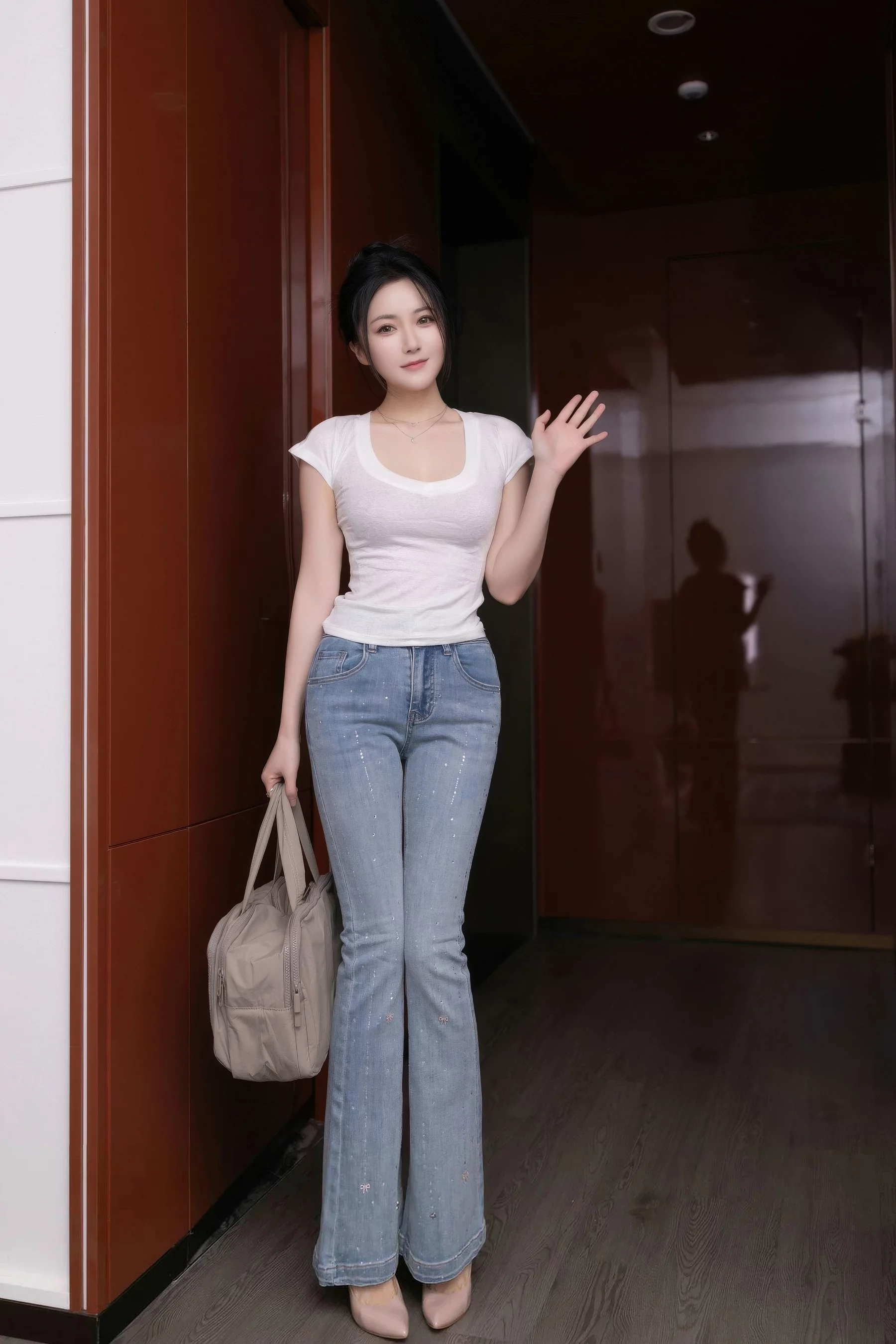 鱼子酱fish  [XiuRen]高清写真图 2025.10.11 No.10858 鱼子酱Fish 暖灰色蕾丝第1张图片