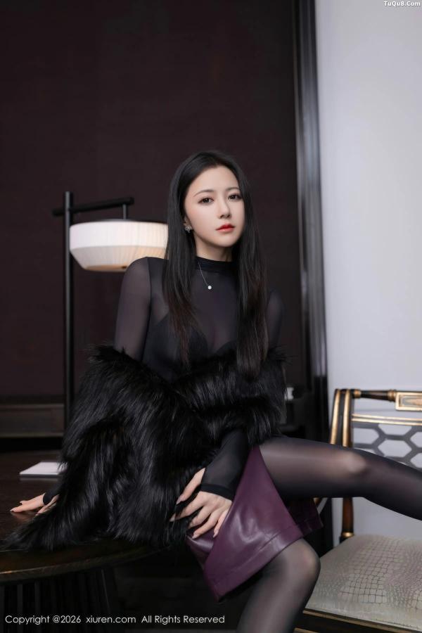 鱼子酱fish  [XiuRen]高清写真图 2026.01.16 No.11245 鱼子酱Fish 连体黑丝第6张图片