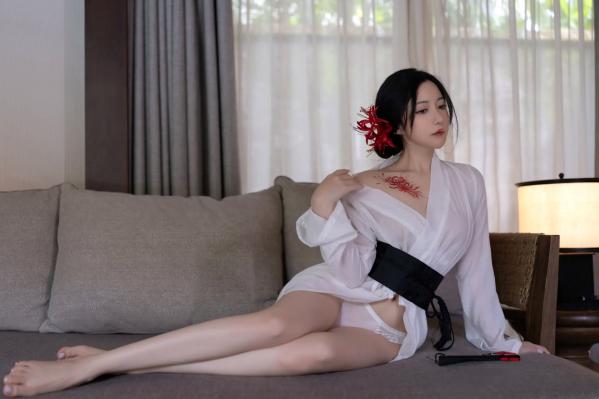 鱼子酱fish   [XR] 鱼子酱Fish 寂，极致日系和风私房，浴缸前的曼妙身姿与彼岸花纹身，清冷性感诱惑大赏[122P]第36张图片