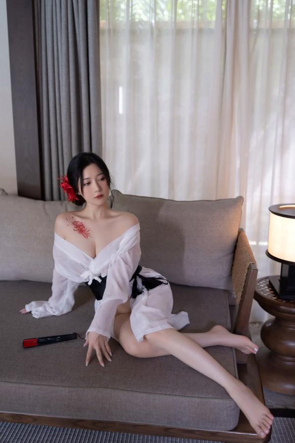 鱼子酱fish   [XR] 鱼子酱Fish 寂，极致日系和风私房，浴缸前的曼妙身姿与彼岸花纹身，清冷性感诱惑大赏[122P]第40张图片
