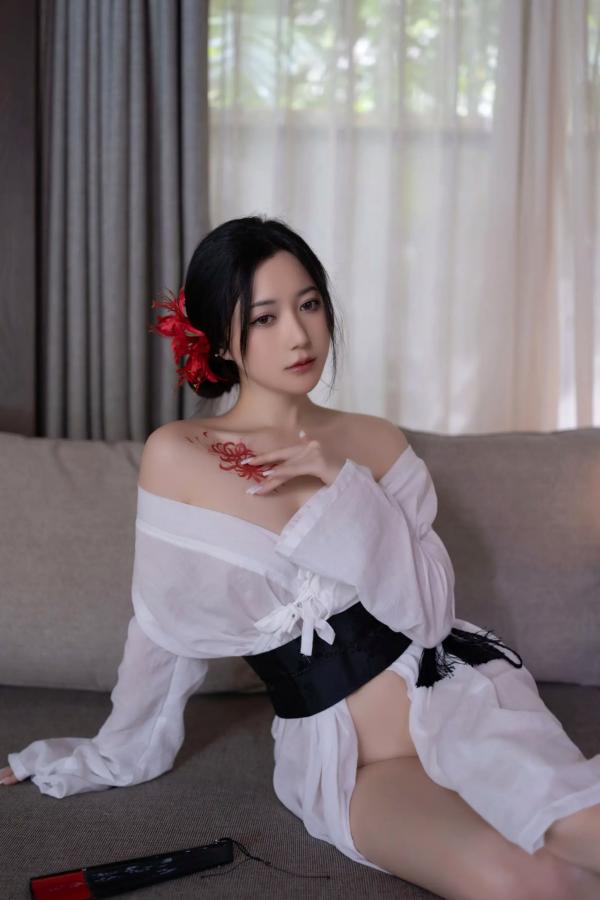 鱼子酱fish   [XR] 鱼子酱Fish 寂，极致日系和风私房，浴缸前的曼妙身姿与彼岸花纹身，清冷性感诱惑大赏[122P]第42张图片