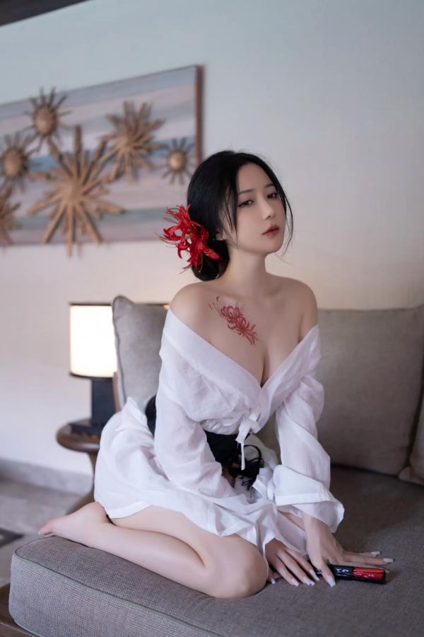 鱼子酱fish   [XR] 鱼子酱Fish 寂，极致日系和风私房，浴缸前的曼妙身姿与彼岸花纹身，清冷性感诱惑大赏[122P]第52张图片