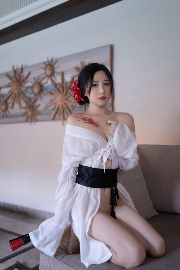 鱼子酱fish   [XR] 鱼子酱Fish 寂，极致日系和风私房，浴缸前的曼妙身姿与彼岸花纹身，清冷性感诱惑大赏[122P]第53张图片