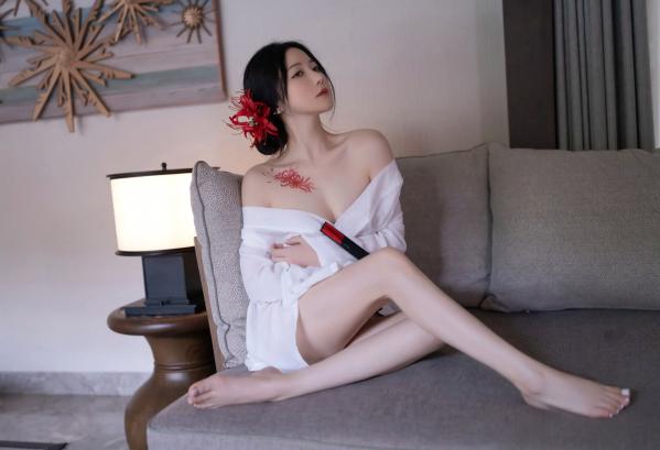 鱼子酱fish   [XR] 鱼子酱Fish 寂，极致日系和风私房，浴缸前的曼妙身姿与彼岸花纹身，清冷性感诱惑大赏[122P]第61张图片