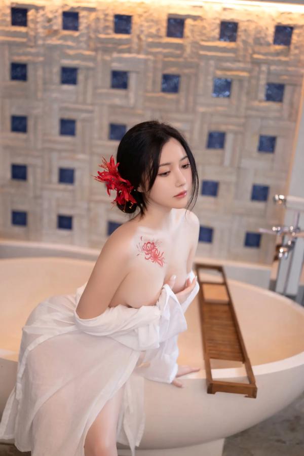 鱼子酱fish   [XR] 鱼子酱Fish 寂，极致日系和风私房，浴缸前的曼妙身姿与彼岸花纹身，清冷性感诱惑大赏[122P]第79张图片