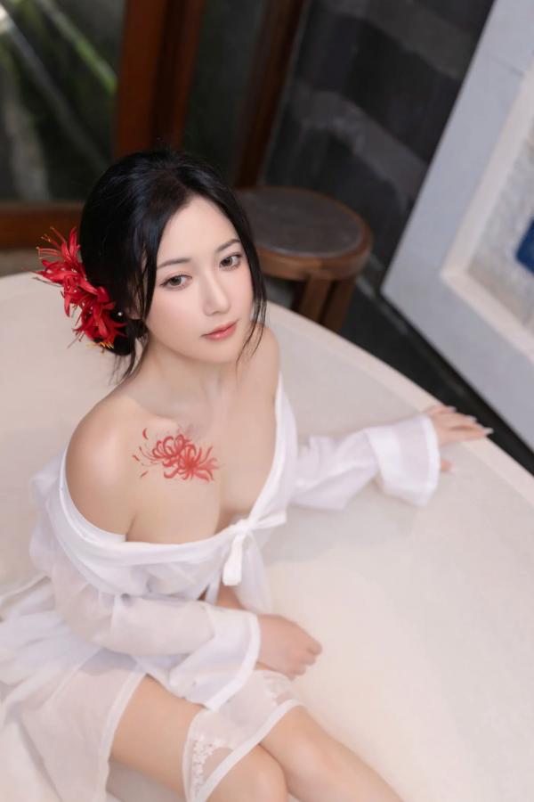 鱼子酱fish   [XR] 鱼子酱Fish 寂，极致日系和风私房，浴缸前的曼妙身姿与彼岸花纹身，清冷性感诱惑大赏[122P]第95张图片