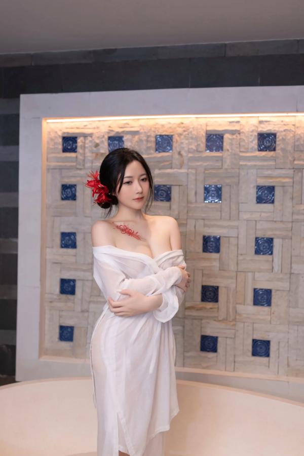 鱼子酱fish   [XR] 鱼子酱Fish 寂，极致日系和风私房，浴缸前的曼妙身姿与彼岸花纹身，清冷性感诱惑大赏[122P]第115张图片
