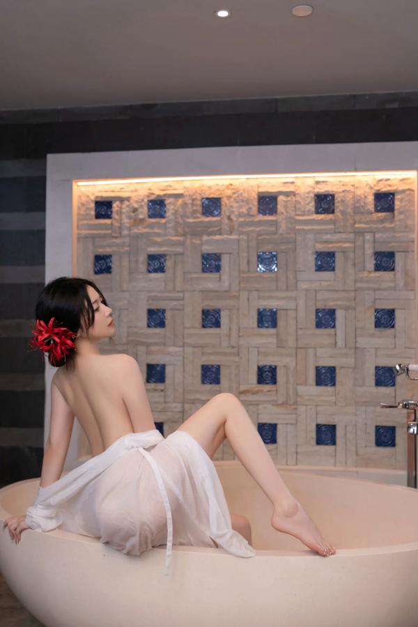 鱼子酱fish   [XR] 鱼子酱Fish 寂，极致日系和风私房，浴缸前的曼妙身姿与彼岸花纹身，清冷性感诱惑大赏[122P]第116张图片