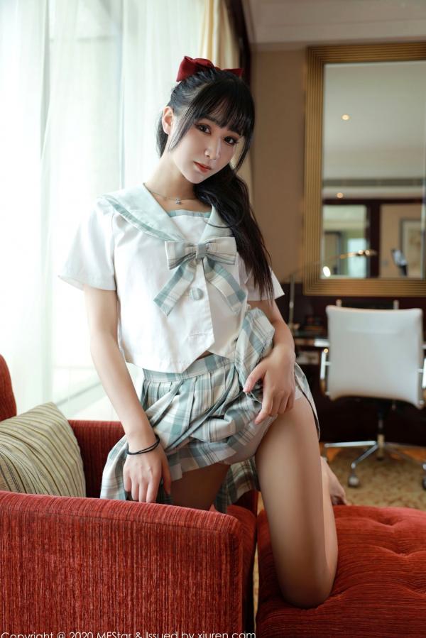 小果冻儿jelly   MFStar模范学院-386-小果冻儿Jelly-清纯JK制服主题私房写真-撩裙翘臀尽显极致诱惑-2020.09.15第8张图片