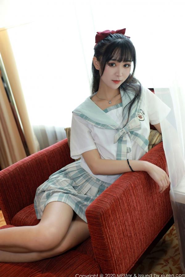 小果冻儿jelly   MFStar模范学院-386-小果冻儿Jelly-清纯JK制服主题私房写真-撩裙翘臀尽显极致诱惑-2020.09.15第23张图片