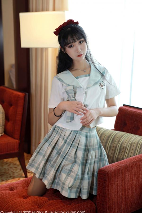 小果冻儿jelly   MFStar模范学院-386-小果冻儿Jelly-清纯JK制服主题私房写真-撩裙翘臀尽显极致诱惑-2020.09.15第42张图片