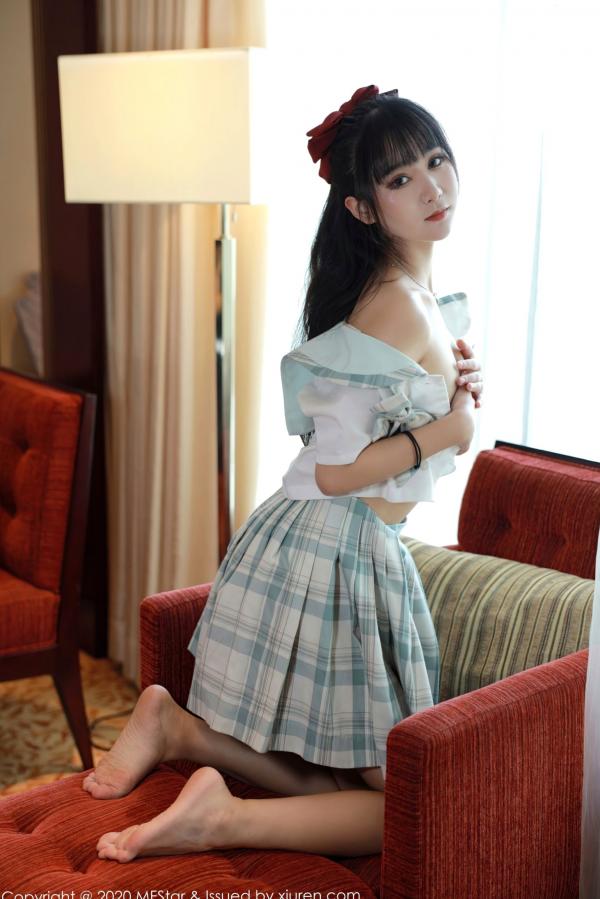 小果冻儿jelly   MFStar模范学院-386-小果冻儿Jelly-清纯JK制服主题私房写真-撩裙翘臀尽显极致诱惑-2020.09.15第43张图片