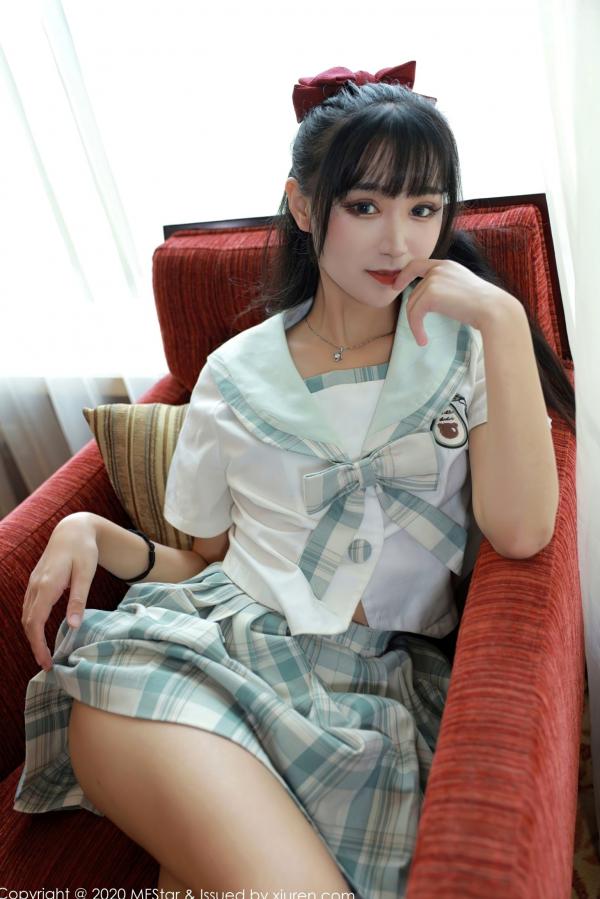 小果冻儿jelly   MFStar模范学院-386-小果冻儿Jelly-清纯JK制服主题私房写真-撩裙翘臀尽显极致诱惑-2020.09.15第45张图片