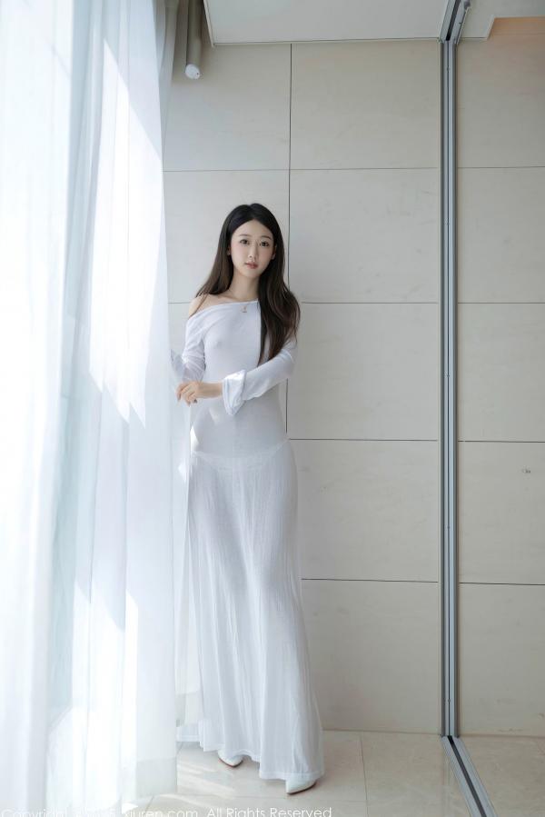 唐安琪   XiuRen秀人网-9840-唐安琪-轻透白纱裙玉体隐现-曼妙曲线尽显极致诱惑的私房写真第3张图片