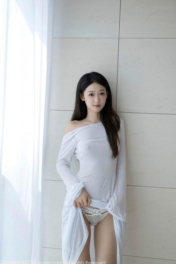 唐安琪   XiuRen秀人网-9840-唐安琪-轻透白纱裙玉体隐现-曼妙曲线尽显极致诱惑的私房写真第8张图片