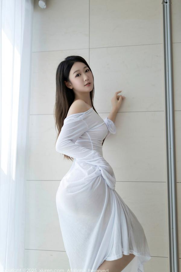 唐安琪   XiuRen秀人网-9840-唐安琪-轻透白纱裙玉体隐现-曼妙曲线尽显极致诱惑的私房写真第11张图片