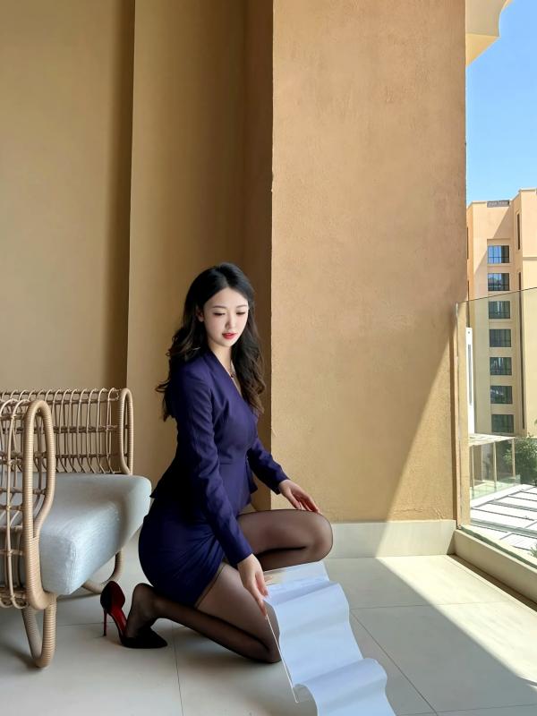 唐安琪   唐安琪 职场OL风西装制服诱惑 私房美腿黑丝性感内衣套装[87P]第85张图片