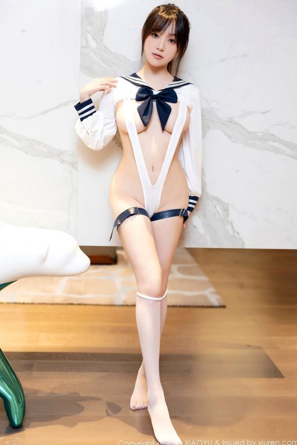 豆瓣酱   XiaoYu语画界-1105-豆瓣酱-白色高开叉水手服情趣内衣-2023.09.04第64张图片
