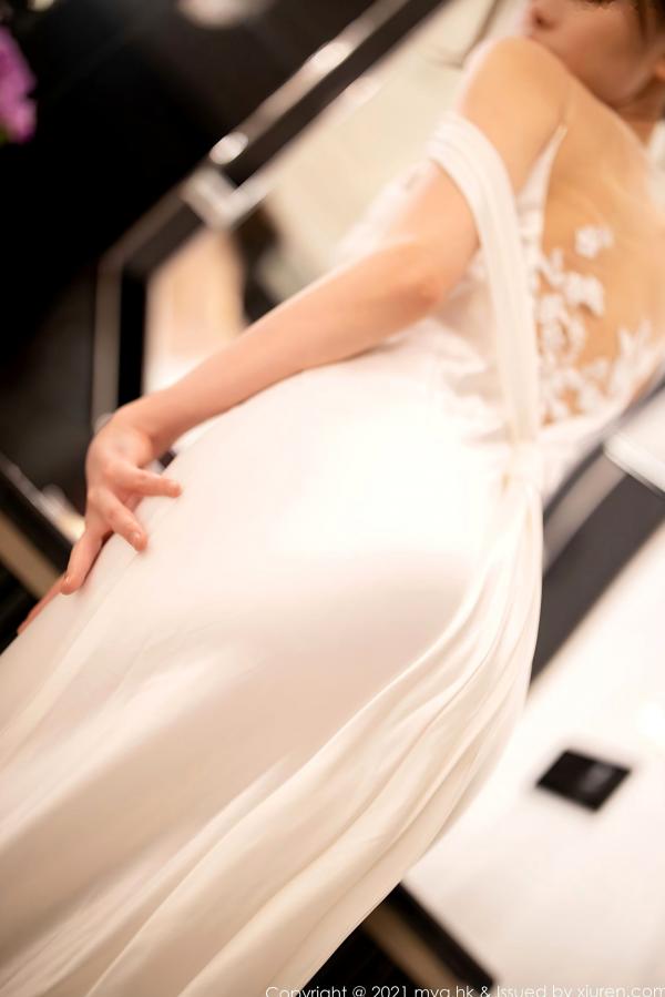 小夕juju   MyGirl美媛馆-552-小夕Juju-纯白新娘礼服诱惑写真，修长美腿演绎极致丝袜视觉盛宴，江浙沪旅拍唯美浪漫风格第27张图片