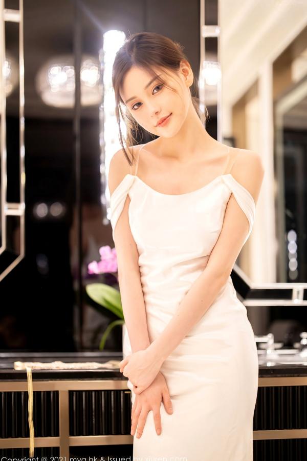 小夕juju   MyGirl美媛馆-552-小夕Juju-纯白新娘礼服诱惑写真，修长美腿演绎极致丝袜视觉盛宴，江浙沪旅拍唯美浪漫风格第35张图片