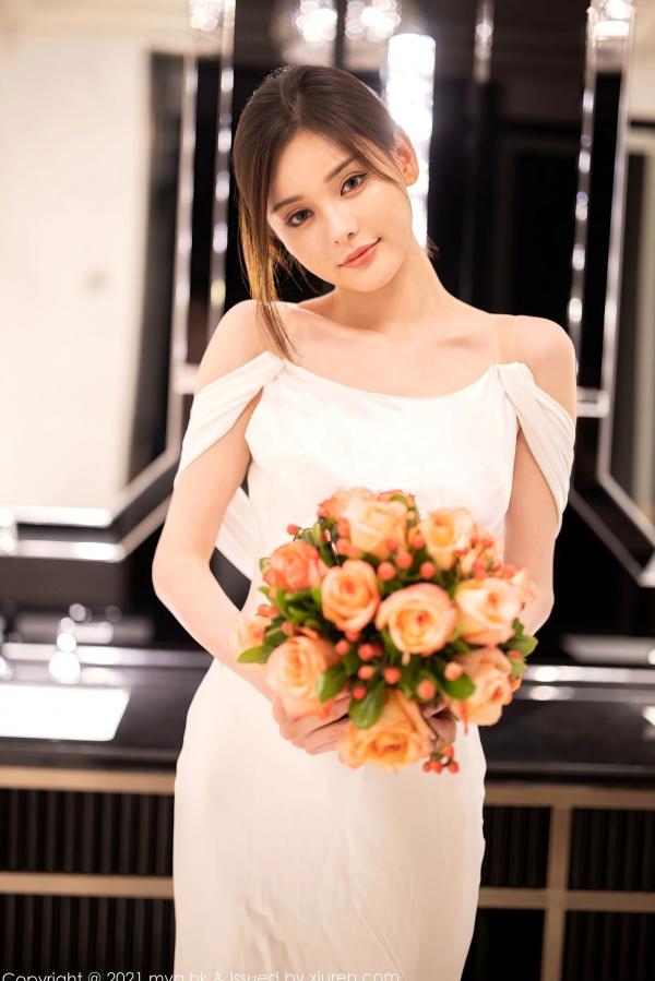 小夕juju   MyGirl美媛馆-552-小夕Juju-纯白新娘礼服诱惑写真，修长美腿演绎极致丝袜视觉盛宴，江浙沪旅拍唯美浪漫风格第58张图片