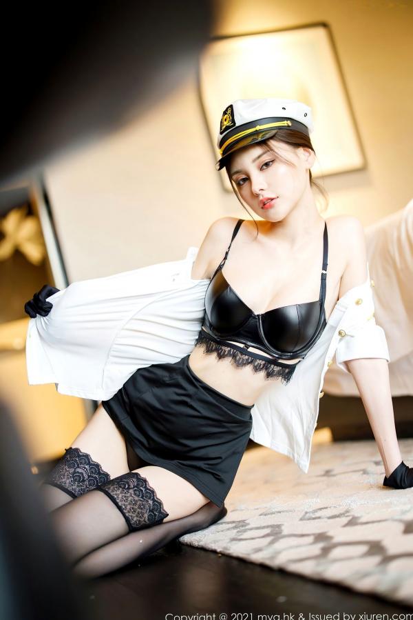 小夕juju   MyGirl美媛馆-539-小夕Juju女警制服诱惑，搭配蕾丝黑丝尽显性感风格，私房大尺度写真第52张图片